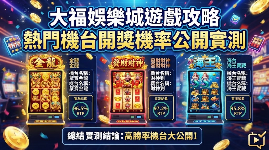 破解大福熱門機台開獎規律！
